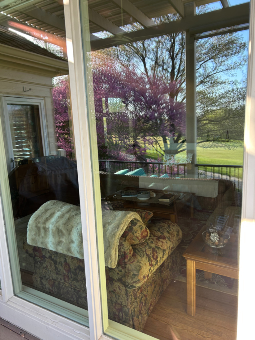 After cleaning — Sliding patio door — before and after cleaning